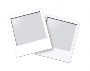 two empty photo frames mockup