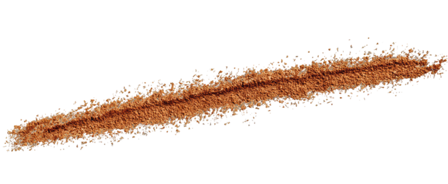 Long, textured, brown streak