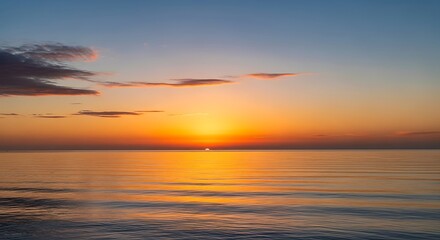 Obraz premium Sunrise over Calm Ocean.