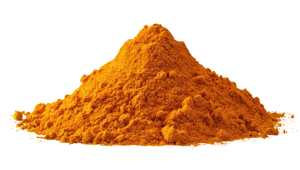 Pile of vibrant orange spice powder