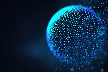 Abstract sphere of glowing particles