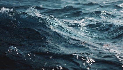 Close-up view of choppy ocean waves