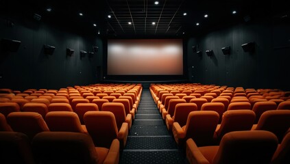 Fototapeta premium Empty movie theatre interior