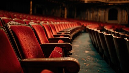 Fototapeta premium Empty theater seats