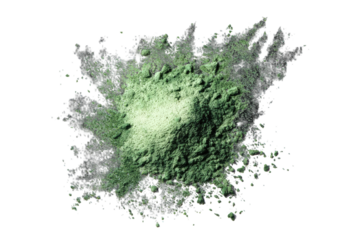 Green powder explosion, textured (1)