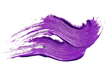 Abstract vibrant purple paint strokes