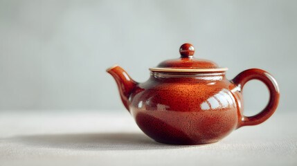 Orange Ceramic Teapot