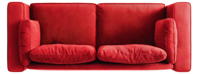 Red couch, top view (1)