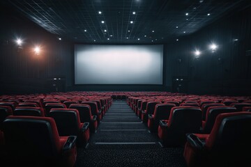 Obraz premium Empty movie theater auditorium (9)
