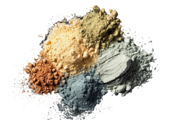 Assorted colorful powdered earth pigments