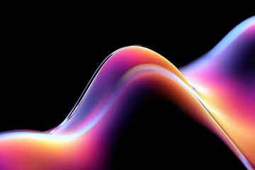 Abstract flowing curves of vibrant colors (1)