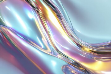 Abstract iridescent fluid shapes (1)