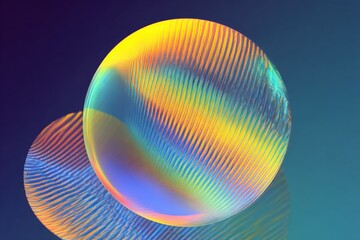 Abstract sphere with vibrant gradients and subtle texture