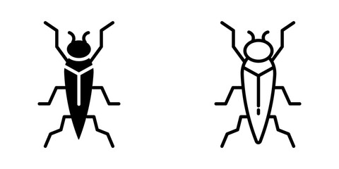Insect icon set on white background