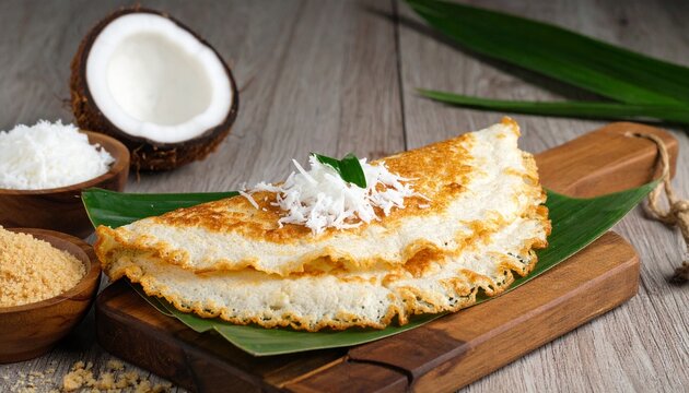 Sagu Lempeng Sago Flatbread. Traditional Indonesian Food