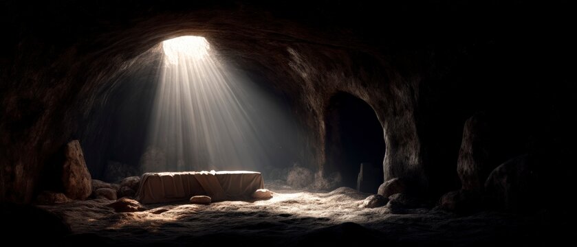 Illuminated Manger in Bethlehem Stable.