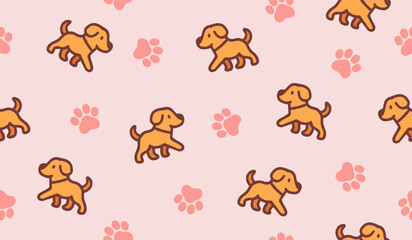 Obraz premium Dogs pattern background vector design