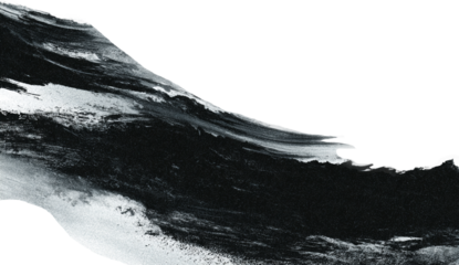 Black ink brush stroke isolated on transparent background, perfect for adding a touch of artistic flair to your designs and creative projects