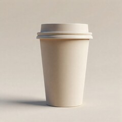 best 3d mockup of coffee paper cup with lid isolated background