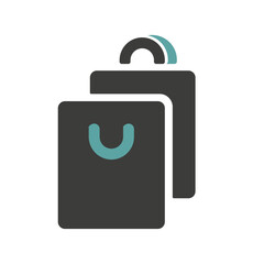 Shopping bag icon and logo vector illustration. Bin vector illustration