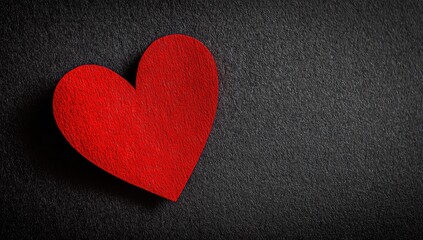 Obraz premium Red heart on dark textured background