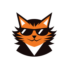 Cool Cat Mascot Logo - Sunglasses Style