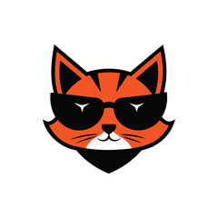 Cool Cat Mascot Logo - Sunglasses Style