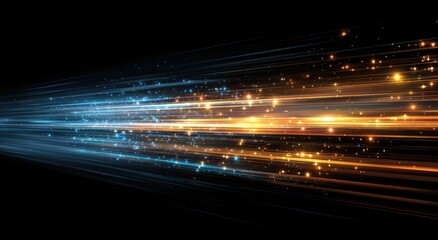 Abstract streaks of light and particles