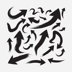 Set arrow icons. Collection different arrows sign. Black arrows icons