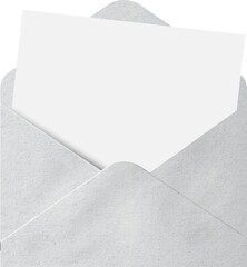 White envelope with blank paper