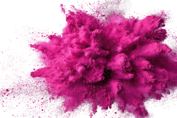 Bright pink powder explosion