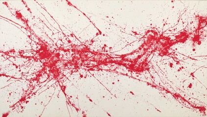 Fototapeta premium Abstract Red Splashes on White