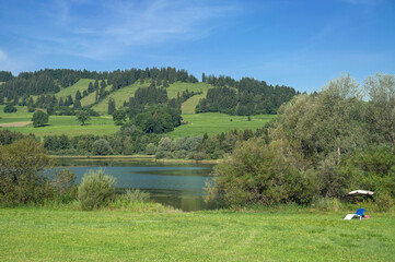 Lake Grüntensee in Bavaria,Allgäu,Germany