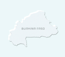 Minimal Burkina Faso map — sleek design for education, travel, or branding.