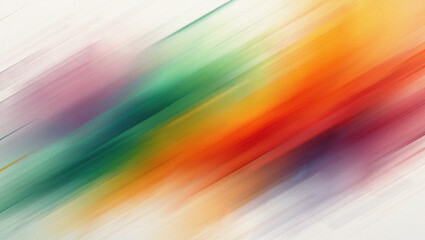 Diagonal abstract streaks of purple green orange and red colors blending softly Keywords: abstract, background, color, gradient, diagonal, streaks, motion, blur, vibrant, purple, green, teal