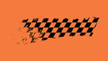 Distressed Checkered Flag Racing Finish.