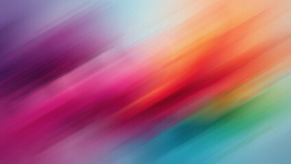 Diagonal abstract streaks of vibrant purple pink orange and teal colors blending softly Keywords: abstract, background, color, gradient, diagonal, streaks, motion, blur, vibrant, purple, pink