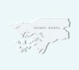 Vector map of Guinea-Bissau – stylish and minimal, great for travel, education, and decor projects.