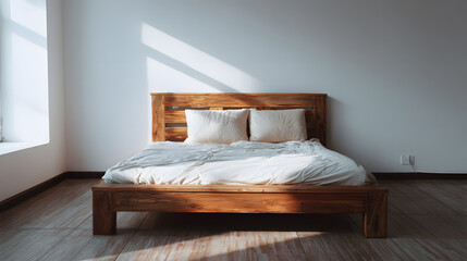 Minimal Wooden Bed