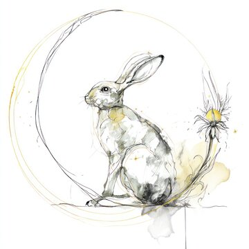 Hare art illustration