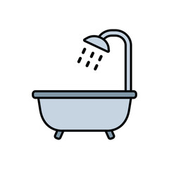 bathtub icon vector design template
