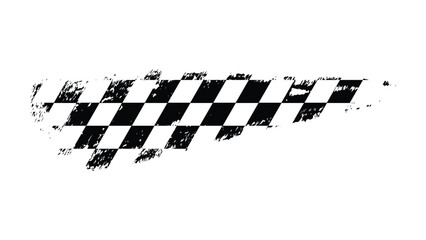 Distressed Checkered Flag Racing Element.