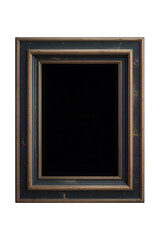 Fototapeta premium Empty dark framed mirror. Dark wood frame. 