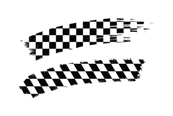 Grunge Style Checkered Racing Flags.