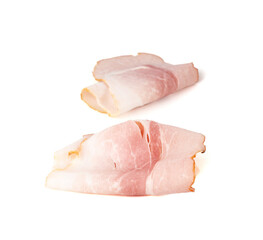 Baked Pork Slices Isolated, Roasted Sliced Loin, Tenderloin Ham Pieces, Boiled Meat Fillet Cuts