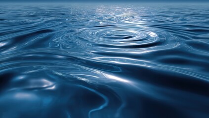 Rippling deep blue water