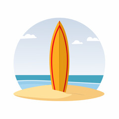 Surfboard Beach Mark