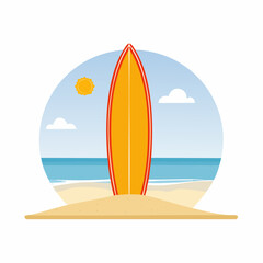 Surfboard Beach Mark