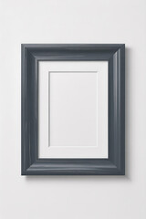 Empty gray picture frame, ready for art.
