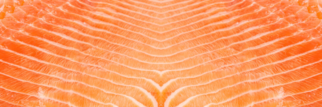 Natural Atlantic Norwegian Salmon Fillet Texture or Pattern